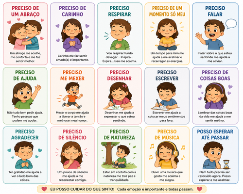 Cards de Emoções para Crianças – Praticando as Emoções (Cristão)